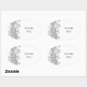 Zachte Grijs Tartan Roos Bedankt Sticker (Vel)