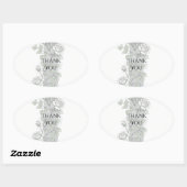Zachte Grijs Tartan Roos Bedankt Sticker (Vel)