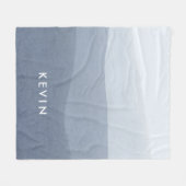 Zachte grijze abstracte strepen verloop fleece deken (Voorkant (Horizontaal))