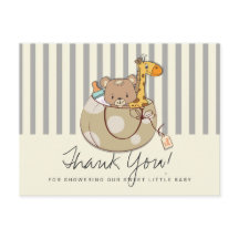 Zachte Grijze Baby Dieren Baby Shower Bedankt