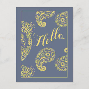 Zachte grijze en gele BRIEFKAARTEN voor kiezers