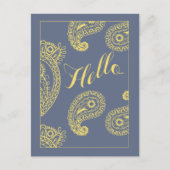 Zachte grijze en gele BRIEFKAARTEN voor kiezers (Voorkant)