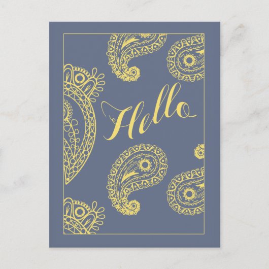 Zachte grijze en gele BRIEFKAARTEN voor kiezers (Voorkant)