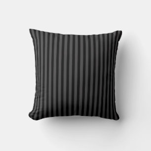 Zachte grijze en zwarte pin stripe kussen