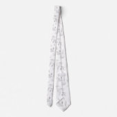 Zachte grijze eucalyptus op het witte bruin stropdas (Achterkant)