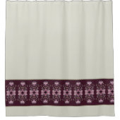 Zachte grijze pruim Bourgogne met pastelroze Douchegordijn (Voorkant)