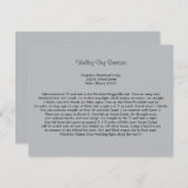 Zachte grijze richting informatiekaartje (Voorkant / Achterkant)