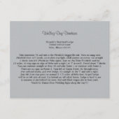 Zachte grijze richting informatiekaartje (Voorkant)