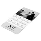 Zachte grijze streep | Elegante fotokalender 2017 Magneet (Linkerzijde)