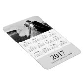Zachte grijze streep | Elegante fotokalender 2017 Magneet (Rechterzijde)