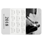 Zachte grijze streep | Elegante fotokalender 2018 Magneet (Horizontaal)