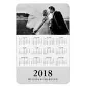 Zachte grijze streep | Elegante fotokalender 2018 Magneet (Verticaal)