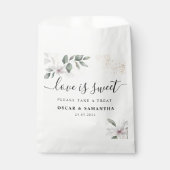 Zachte Groene Aquarel Blad & Bloem | Goud Bedankzakje (Voorkant)