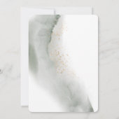 Zachte Groene Aquarel Blad | Goudstof | Kaart (Achterkant)
