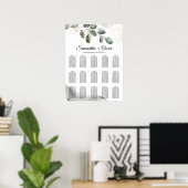 Zachte Groene Aquarel Blad | Goudstof Poster (Thuiskantoor)
