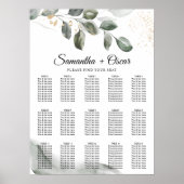 Zachte Groene Aquarel Blad | Goudstof Poster (Voorkant)