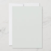 Zachte Groene Aquarel Bloemige Bruiloft Kaart (Achterkant)
