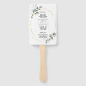 Zachte Groene Aquarelbladlijst & Bloem Handwaaier (Achterkant)