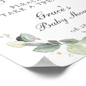 Zachte Groene Baby is Lief, Pak een Snoepje Bord Poster (Hoek)