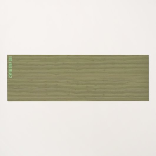Zachte groene bamboe textuur yoga mat (Achterkant (horizontaal))