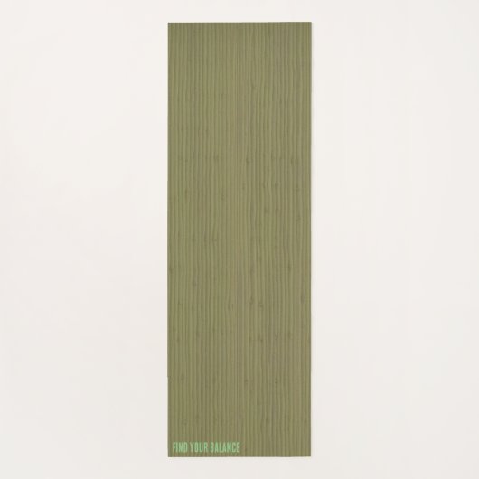 Zachte groene bamboe textuur yoga mat (Achterkant)