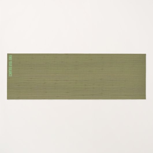 Zachte groene bamboe textuur yoga mat (Voorkant (horizontaal))