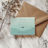 Zachte groene bergen redden de datum save the date