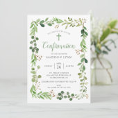 Zachte Groene Blad Bevestigingsuitnodiging Kaart (Staand voorkant)