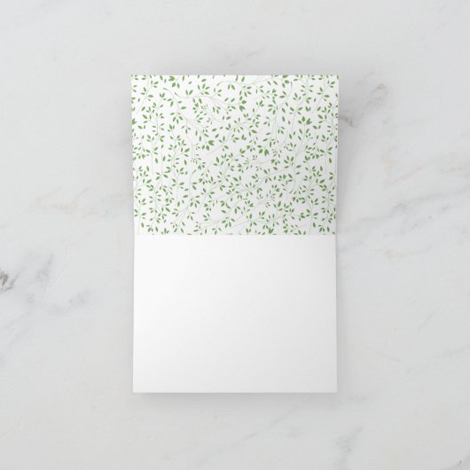 Zachte Groene Blad Frame Bedankt (Binnen)