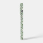 Zachte Groene Bloem Crème Bloemmotief iPhone Hoesje (Linkerkant)