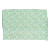 Zachte Groene Bloemen met Wit Blauw Gele Bloemen Kussensloop (Voorkant)