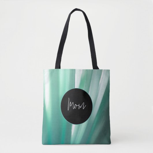 Zachte Groene Bloemige Print Schoudertas Tote Bag (Voorkant)