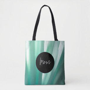Zachte groene bloemige print tas