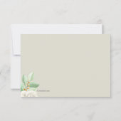 Zachte Groene Bloemige RSVP Kaarten (Achterkant)