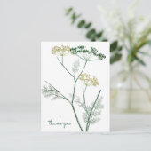 Zachte Groene Botanische IV - Dank u Briefkaart (Staand voorkant)