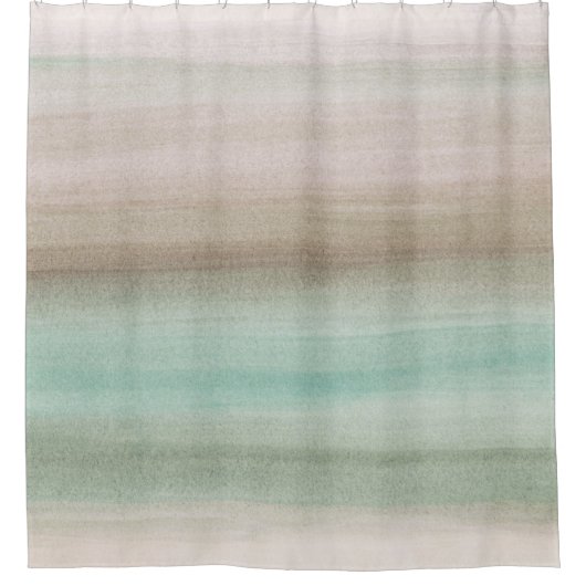 Zachte groene bruine Waterverf Dream #1 #schilderi Douchegordijn (Voorkant)