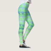 Zachte groene diamant schelpen leggings (Rechts)