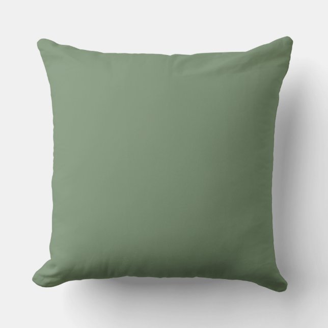 Zachte groene effen kleur, eenvoudig, modern, tren kussen (Voorkant)