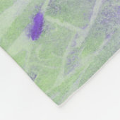 Zachte groene en lavendel harmonie fleece deken (Hoek)
