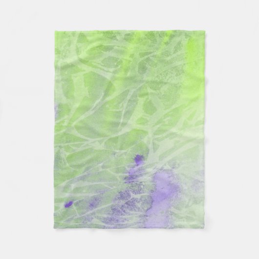 Zachte groene en lavendel harmonie fleece deken (Voorkant)