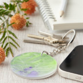 Zachte groene en lavendel harmonie sleutelhanger (Voorkant Rechts)