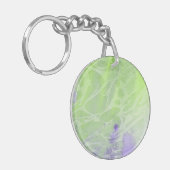 Zachte groene en lavendel harmonie sleutelhanger (Voorkant Links)