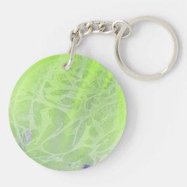 Zachte groene en lavendel harmonie sleutelhanger