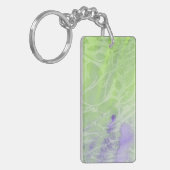 Zachte groene en lavendel harmonie sleutelhanger (Voorkant Links)