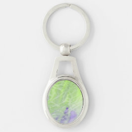 Zachte groene en lavendel harmonie sleutelhanger