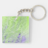 Zachte groene en lavendel harmonie sleutelhanger (Achterkant)