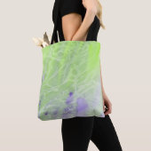 Zachte groene en lavendel harmonie tote bag (Dichtbij)