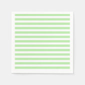 Zachte groene en witte strepen servetten (Voorkant)