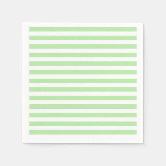 Zachte groene en witte strepen servetten (Voorkant)