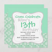 , zachte, groene golven, tapehouders kaart (Voorkant / Achterkant)